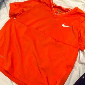 Nike fitted bright orange shirt